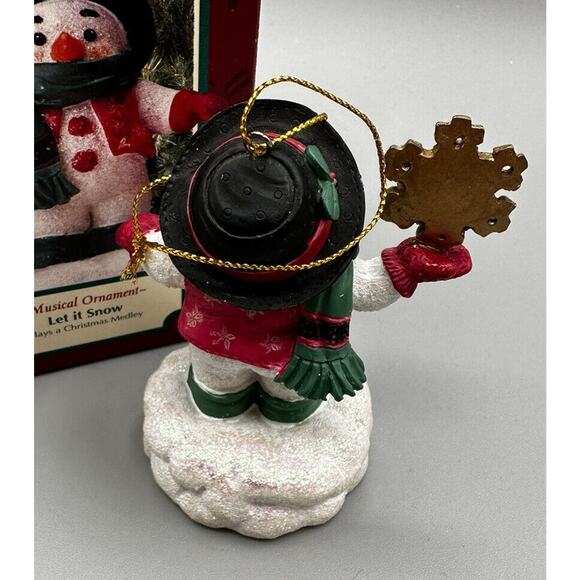Musical Snowman Ornament Let It Snow Glitter San Francisco Music Co. 1996 - Picture 2 of 8